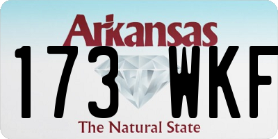 AR license plate 173WKF
