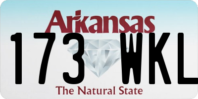 AR license plate 173WKL