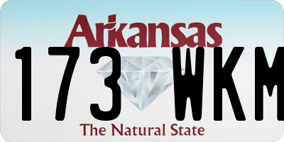 AR license plate 173WKM