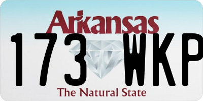 AR license plate 173WKP