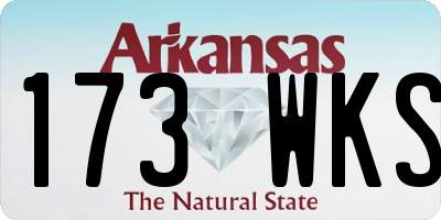 AR license plate 173WKS