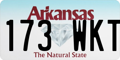 AR license plate 173WKT