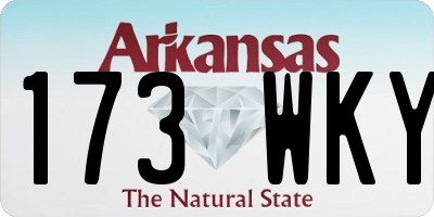 AR license plate 173WKY