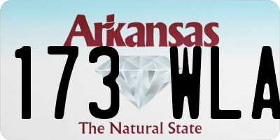AR license plate 173WLA