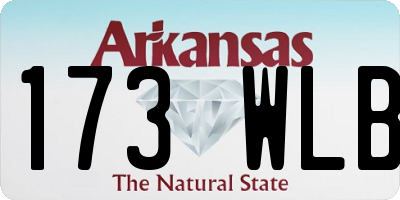 AR license plate 173WLB