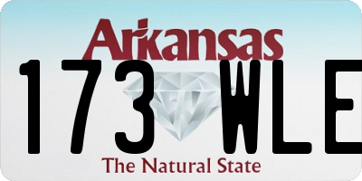 AR license plate 173WLE