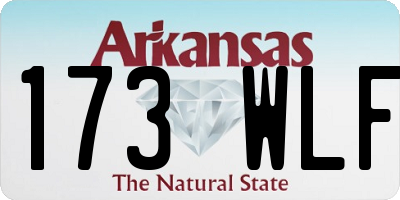 AR license plate 173WLF