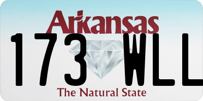AR license plate 173WLL