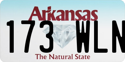 AR license plate 173WLN