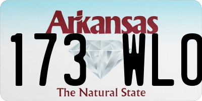 AR license plate 173WLO