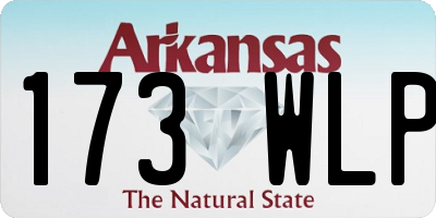 AR license plate 173WLP