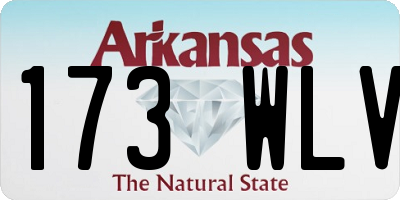 AR license plate 173WLV