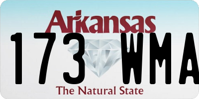 AR license plate 173WMA
