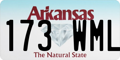 AR license plate 173WML