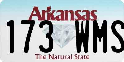 AR license plate 173WMS