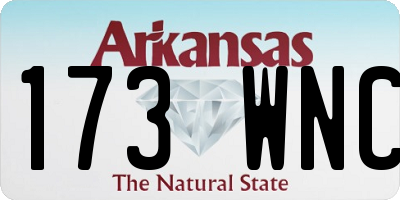 AR license plate 173WNC