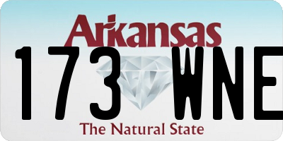 AR license plate 173WNE