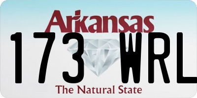 AR license plate 173WRL