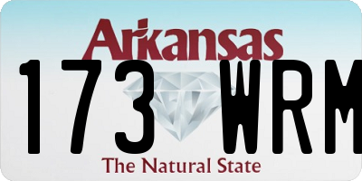 AR license plate 173WRM