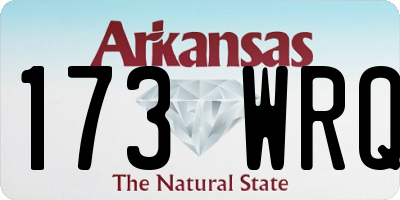 AR license plate 173WRQ