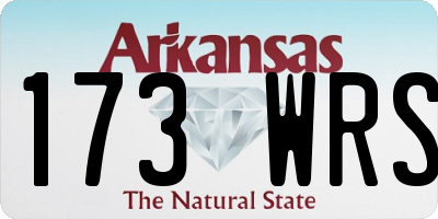 AR license plate 173WRS