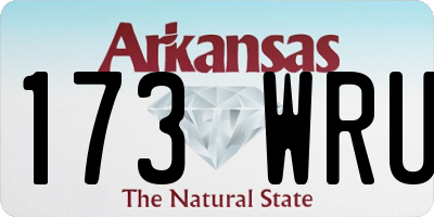 AR license plate 173WRU