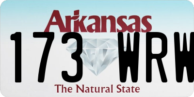 AR license plate 173WRW