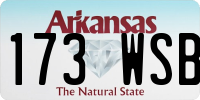 AR license plate 173WSB