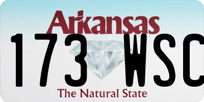 AR license plate 173WSC