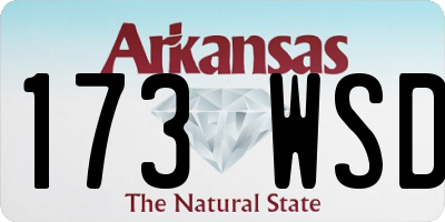 AR license plate 173WSD