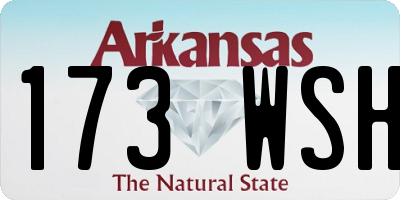 AR license plate 173WSH