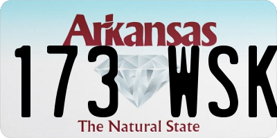 AR license plate 173WSK