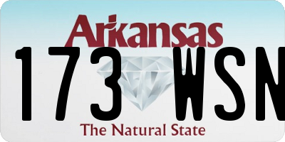 AR license plate 173WSN
