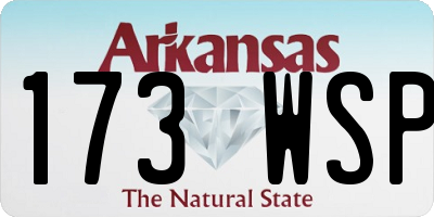 AR license plate 173WSP