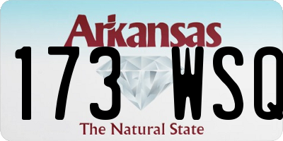 AR license plate 173WSQ