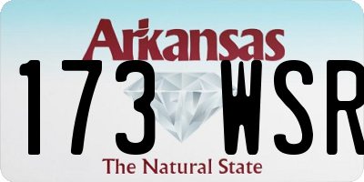 AR license plate 173WSR