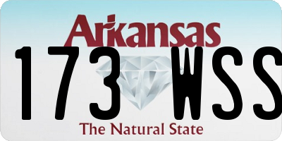 AR license plate 173WSS