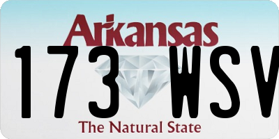 AR license plate 173WSV