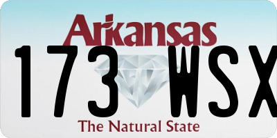 AR license plate 173WSX