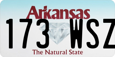 AR license plate 173WSZ
