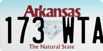 AR license plate 173WTA