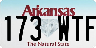 AR license plate 173WTF