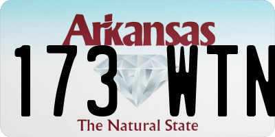 AR license plate 173WTN
