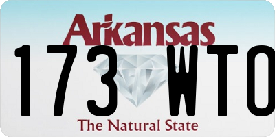 AR license plate 173WTO