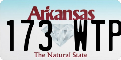 AR license plate 173WTP