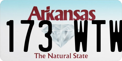 AR license plate 173WTW