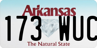 AR license plate 173WUC