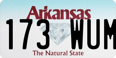AR license plate 173WUM