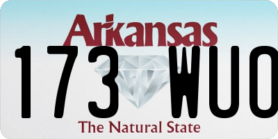 AR license plate 173WUO