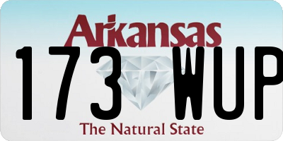 AR license plate 173WUP